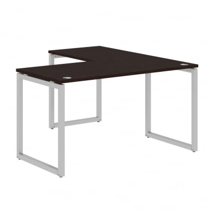Стол угловой левый КСТЕН-К КСКCТ 1415 Л Легно темный Алюминий / XTEN-Q XQCT L_0