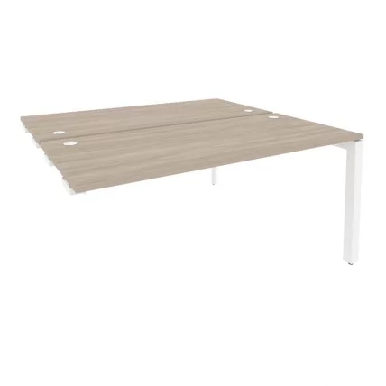 Стол-приставка двойной на П-образном м/к к опорным элем. ОНИКС О.МП-Д.СПР-4.7 Дуб Аттик/Белый / ONIX O.MP-D.SPR-4.7_0