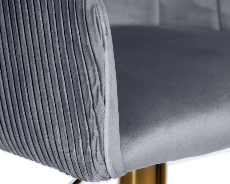 Стул барный ДОБРИН ДЭРCЙ ГОЛД (серый велюр (1922-19)) / DOBRIN DARCY GOLD_6