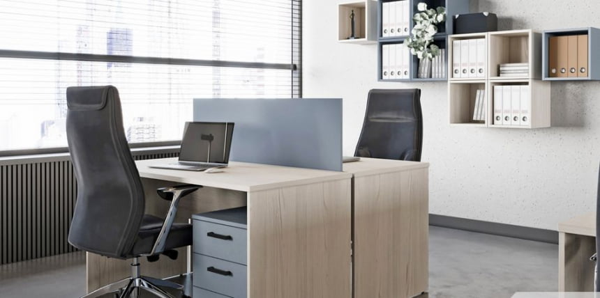 Комплект офисной мебели ЛЕМО №5 Сосна Скандинавия Маренго / LEMO_1