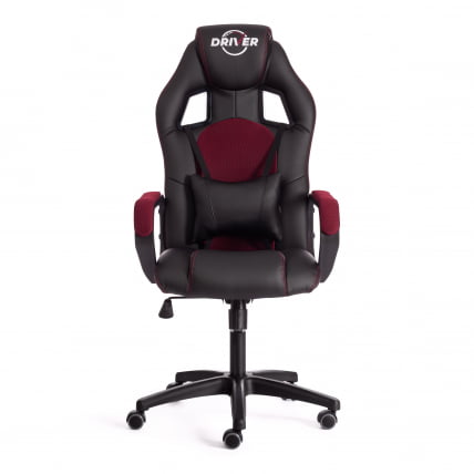 Кресло ДРИВЕР (22) кож/зам/ткань, черный/бордо, 36-6/ТВ-13 / DRIVER 36-6/TW-13_4
