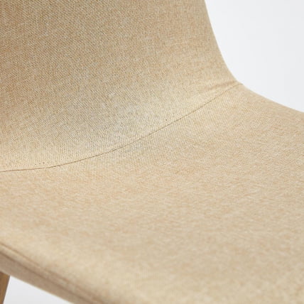 Стул БРЕЕЗЕ (мод. 4724) металл/ткань, 44х48х87см, бежевый/натуральное дерево / BREEZE (mod._5