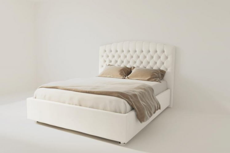 Мягкая интерьерная кровать &куот;Берлин&куот; без основания Цвет фасада: Белый; Цвет корпуса: Белый; Материал фасада: Искусственная кожа; Размер: 800х2000 мм; Спальное место: 800х2000 мм / "Берлин"_0