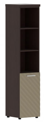 Шкаф колонка с глухой малой дверью и топом (левый) Торр ЛУКС ТЛХC 42.5 Л Венге Магия Капучино / Torr LUX TLHC L_0