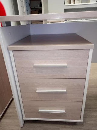 Тумба подкатная Дека 9.05.01 Дуб Сантана светлый/Белый / Deka_9