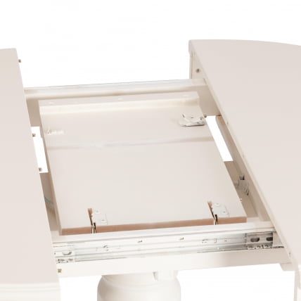 Стол СТЕФАНО бук, мдф, 100+30кс80кс77см, Иворй вхите / STEFANO 100+30x80x77см, Ivory white_11