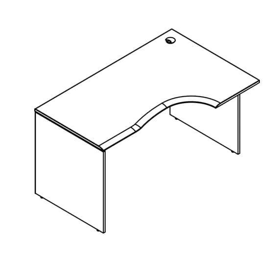 Стол письменный эргономичный правый ВCЕТ 169 Р Дуб сонома / WCET R_1