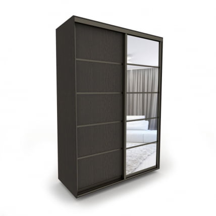 Шкаф-купе 2-х дверный Акцент-Квадро Д 1000х600  Венге/Бронза_0