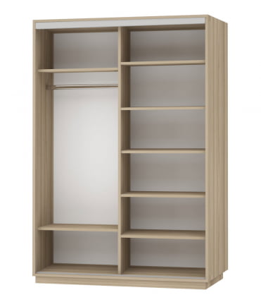 Шкаф-купе двухдверный Экспресс Дуо 1600х2200х Лондон/Дуб сонома / 1600х2200h_1