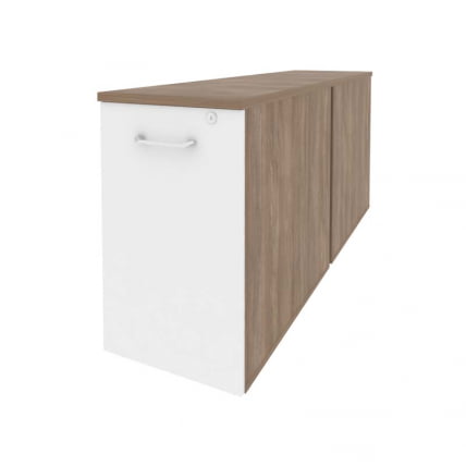 Тумба двойная низкая выдвижная приставная / опорная ОНИКС О.ВТПО-2.8 Дуб Аризона/Белый / ONIX O.VTPO-2.8_0