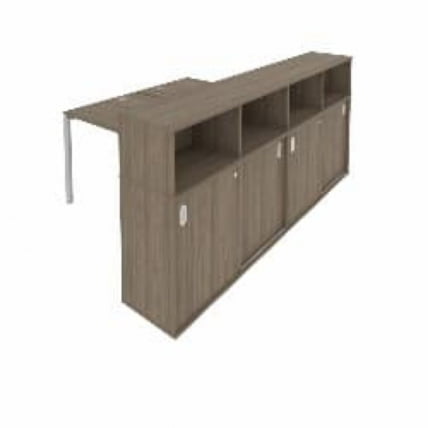Рабочая станция с опорным шкафом-купе Метал Сйстем Б.РС-СШК-4.2 Вяз/Серый / Metal System_0