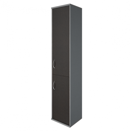 Шкаф высокий узкий правый Рива А.СУ-1.3 Пр Венге/Металлик / Riva_0