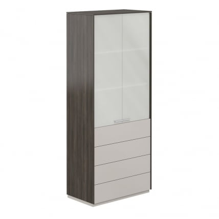 Шкаф высокий Атлас НЗ-0332.БТ.ГС Бренсон Трюфель Серый камень / Atlas NZ-0332.BT.GS_0
