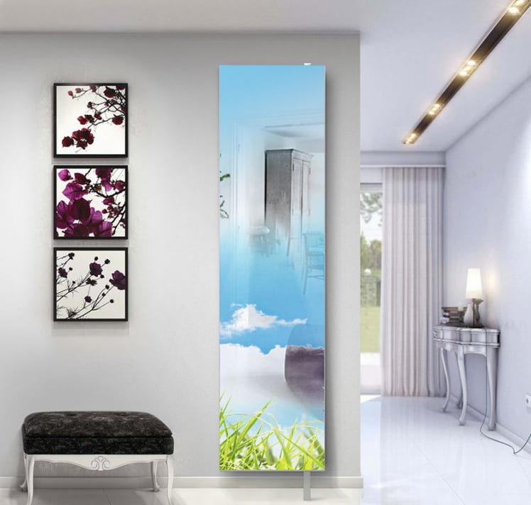 Поворотный зеркальный шкаф Драйв Шелф Арт (левый) Беленый дуб_9