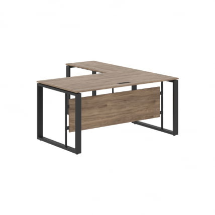 Стол с боковой приставкой ЕНИО ЕCТ 1619 Кария Пальмира/Антрацит / ENIO ECT_1