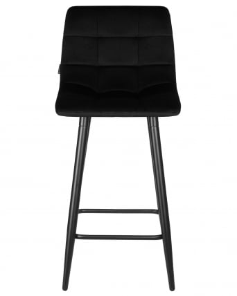 Стул полубарный ДОБРИН ОЛИВИА (черные матовые ножки, черный велюр (108-77)) / DOBRIN OLIVIA_5