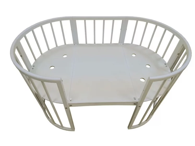 Кровать-трансформер с двумя матрасами Меррй Хаппй Мини матовая Белая / Merry Happy Mini_5