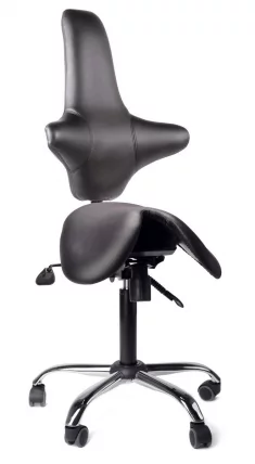 Кресло-седло со спинкой ЕЗСоло Баcк Черный / EZSolo Back_0