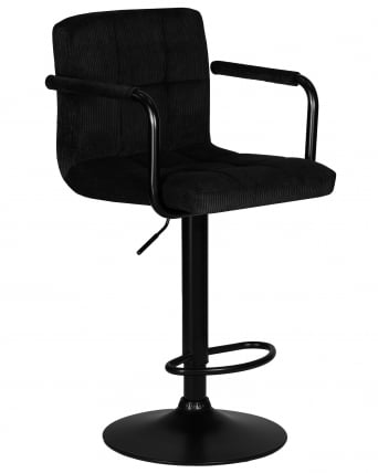 Стул барный ДОБРИН КРУГЕР АРМ БЛАCК (черный вельвет (ЛАР-Е2041-52)) / DOBRIN KRUGER ARM BLACK (LAR-E2041-52))_1