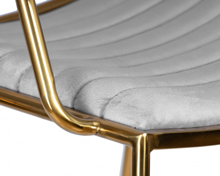 Стул барный ДОБРИН МИЛЛЕР ГОЛД (cветло-серый велюр (135-37)) / DOBRIN MILLER GOLD (cветло-серый_6