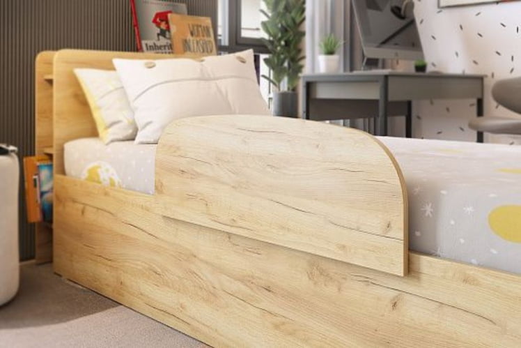 Кровать с основанием Юниор ЗО.СМУ-02 дуб крафт золотой / ZO.SMU-02_3