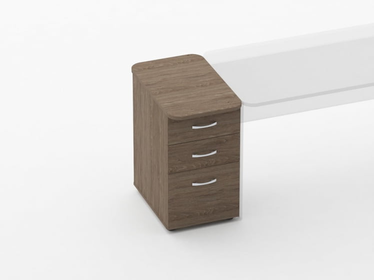 Тумба приставная на 3 ящика Глассй 3.10.14 Дуб Верцаска / Glassy_1