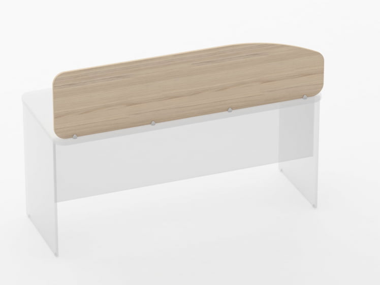 Экран разделительный Глассй 5.12.16 Дуб молочный / Glassy_1