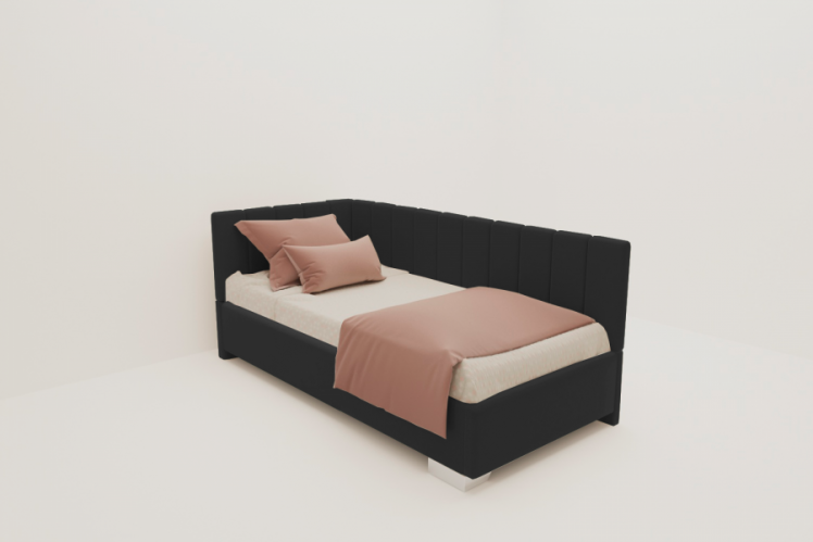 ДЕТСКАЯ МЯГКАЯ ИНТЕРЬЕРНАЯ КРОВАТЬ ТЕРРА С ПОДЪЕМНЫМ МЕХАНИЗМОМ (БЕРХОУСЕ) Цвет фасада: Серый; Материал фасада: Металл/Велюр; Спальное место: 900х2000 мм / (BERHOUSE)_0