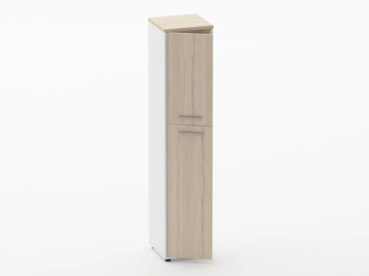 Шкаф 4 узкий закрытый Дека 10.19.14Л Туя/Белый / Deka_1