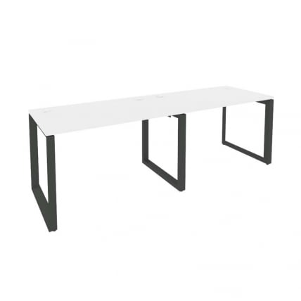 Рабочая станция на О-образном м/к ОНИКС О.МО-РС-2.2.7 Белый Бриллиант/Антрацит / ONIX O.MO-RS-2.2.7_0