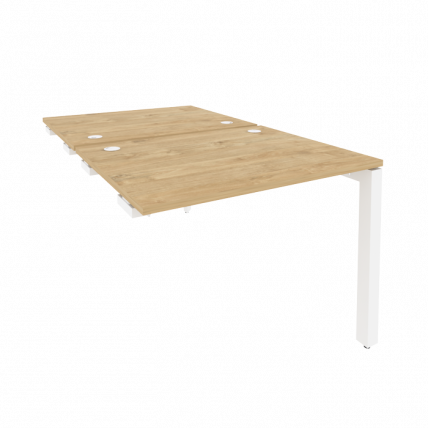 Стол-приставка двойной на П-образном м/к к опорным элем. ОНИКС О.МП-Д.СПР-1.8 Тиквуд Светлый/Белый / ONIX O.MP-D.SPR-1.8_0
