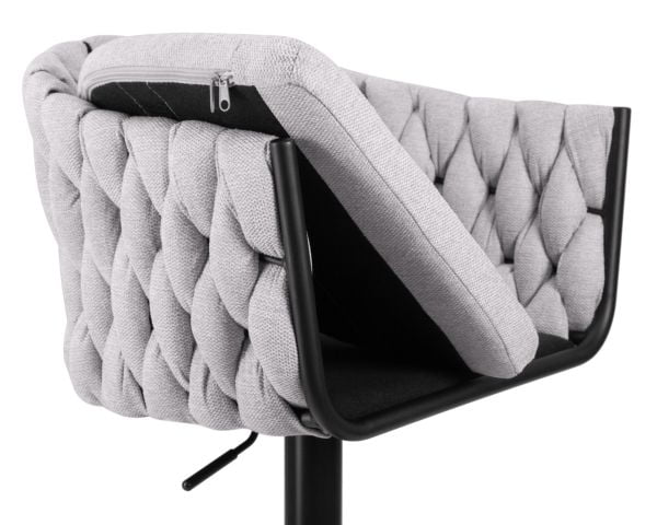 Стул барный ДОБРИН ЛЕОН (серая ткань (ЛАР 275-17)) 2 шт / DOBRIN LEON (LAR_9