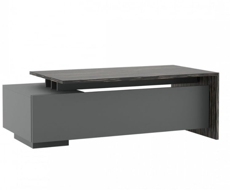 Стол письменный на опорной тумбе ДЭЛИ ДЛИ37210212 Эбен Антрацит / DALI DLI37210212_0