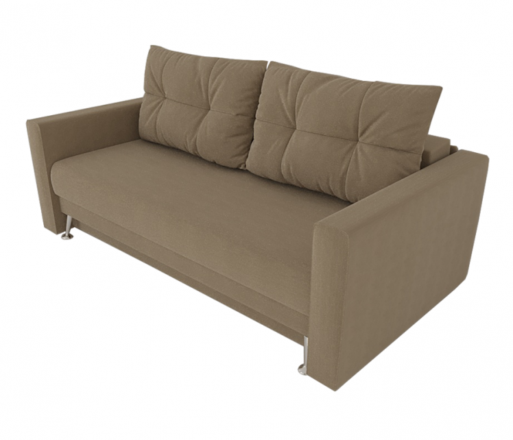 Диван Квадро с мягкими подлокотниками (Берхоусе) Цвет фасада: Беж Велюто 05; Тип: Прямой; Материал фасада: Металл/Велюр / (Berhouse)_0