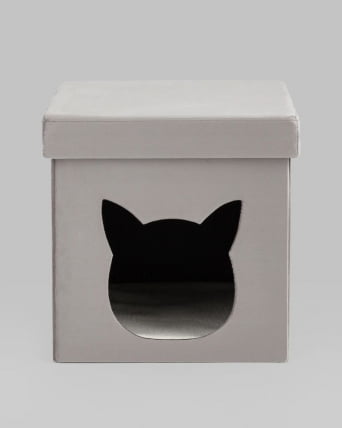 Пуф складной с ящиком Сторе Пет серый / Store Pet_3