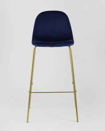 Стул барный Валенсия Синий с золотыми ножками_2