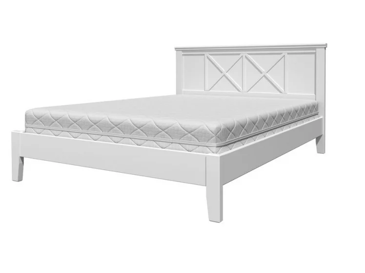 Кровать из массива Грация 2 200х160 Белый Античный_0