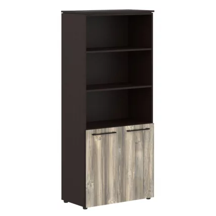 Шкаф с 1 комплектом глухих малых дверей МХC 85.5 Дуб Базель/Венге Магия / MHC_0