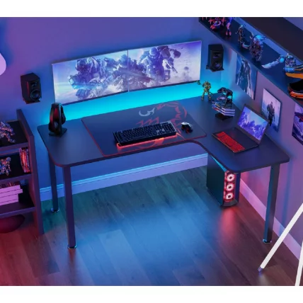 Стол геймерский угловой ЕУРЕКА ЕРК-CД-Л01Р-60Б Блаcк / EUREKA ERK-CD-L01R-60B Black_1