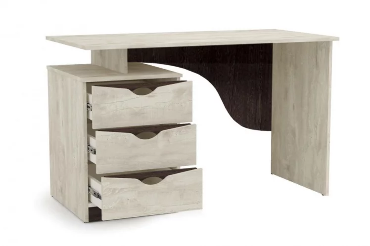 Стол письменный Лючия 33.23 Бетон пайн белый Венге_1