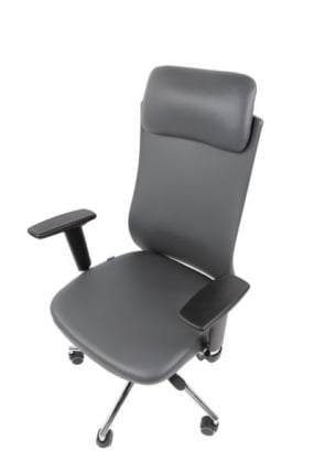 Офисное кресло CХАИРМАН 500 ЛЮКС (ЛУКС) ЭКО экокожа Серый / CHAIRMAN (LUX)_8