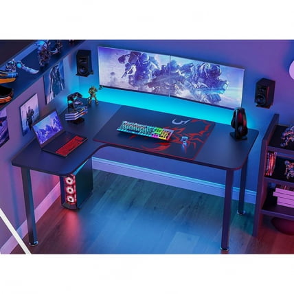 Стол письменный (для компьютера) угловой ЕУРЕКА CД-Л01Л-60Б Блаcк / EUREKA CD-L01L-60B Black_4