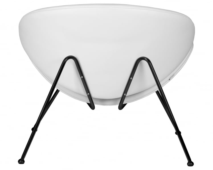 Кресло дизайнерское ДОБРИН ЕМИЛЙ (белый винил ЙП17, черное основание) / DOBRIN EMILY YP17,_4