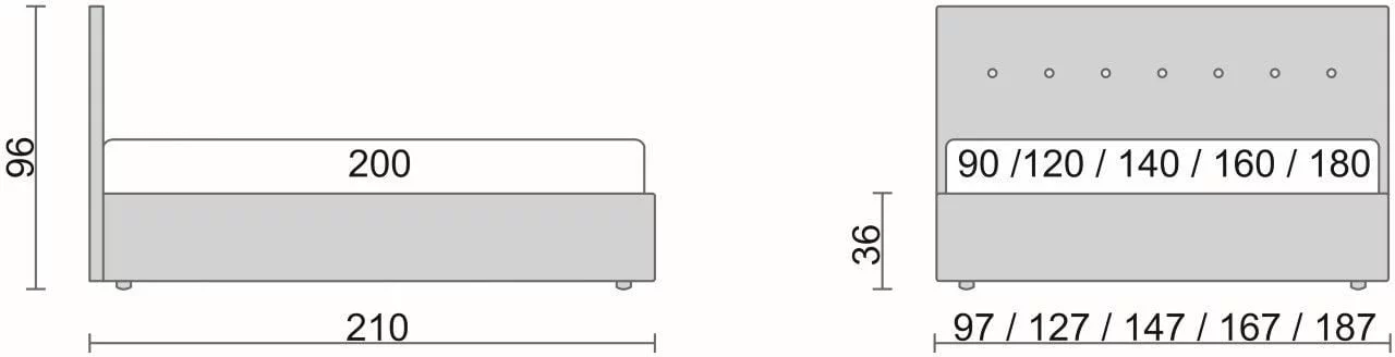 Кровать Амели Белая / Ameli_1