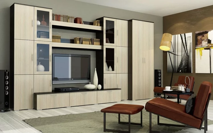 Гостиная Бордо со шкафом Венге Дуб_0