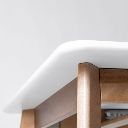 Стол обеденный Пегас Плус 160кс95 Морилка Орех Эмаль белая / Plus 160x95_4