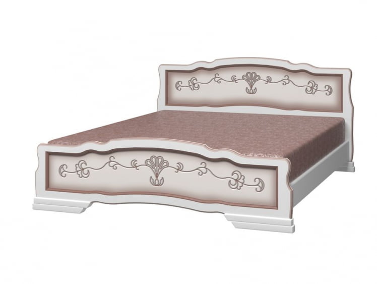 Кровать из массива Карина-6 200х140 Слоновая кость_0