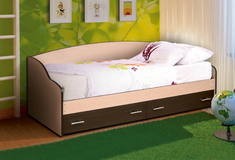 Кровать Софа №4 900*1900 Вишня оксфорд_0