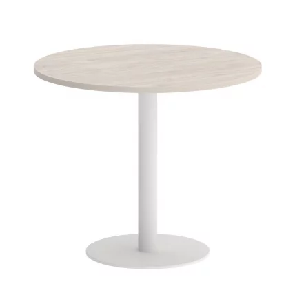 Стол журнальный круглый ХОМЕ ОФФИCЕ ВР.СП-5-90.1 Денвер Светлый/Белый металл / HOME OFFICE VR.SP-5-90.1_0