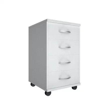Тумба подкатная (4 ящика, с замком) Рива А.ТМ-4Ф Белый / Riva А.ТМ-4F_0